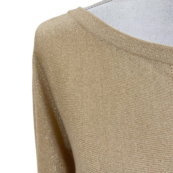 Lilly Pultizer metallic merino wool blend dolman sleeve cuff buttons dress small - Picture 5 of 14